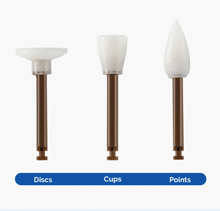 40 Teile/schachtel AZDENT Dental Composite Harz Polierer Polieren Werkzeug Tasse Punkt Disc Form CA 2,35mm für Niedrige Geschwindigkeit handstück – Detail 2