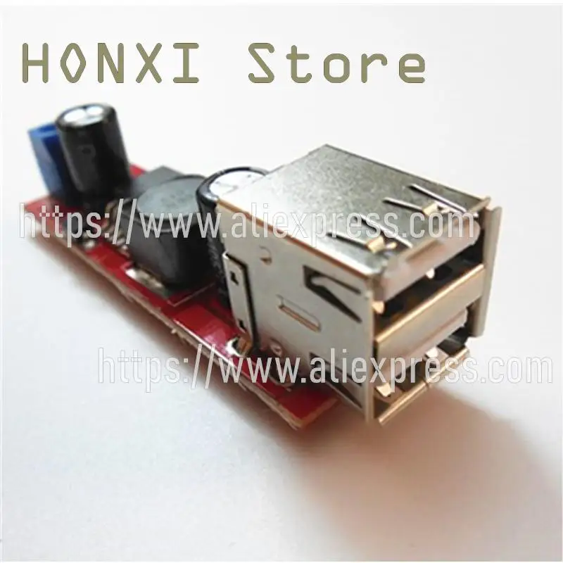 1PCS Double USB output 9 v / 12 v / 24 v/turn 5 VDC - 36 v DC 3 a step-down voltage regulator modules on-board recharging