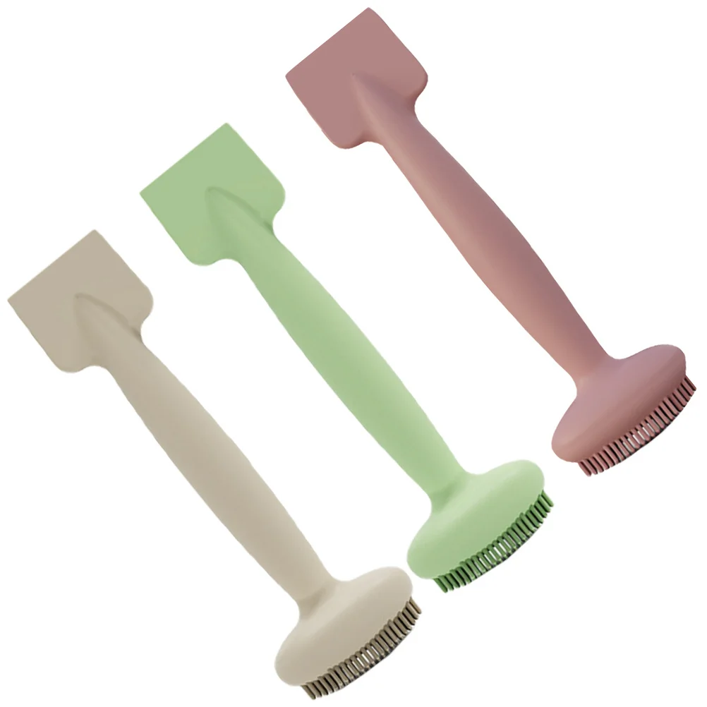 3 uds cepillo para mascarilla Facial aplicador de doble extremo de silicona para depurador Facial exfoliante máscara de barro aplicación herramienta de cuidado de la piel
