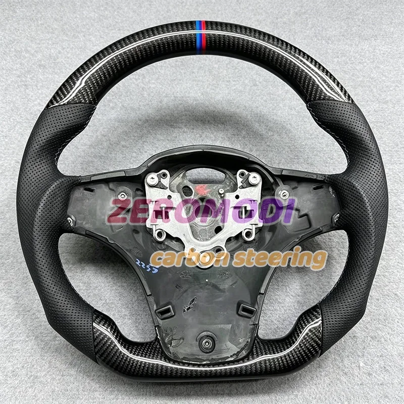 Custom D Shape Real Carbon Fiber Steering Wheel For BMW X3 E83 X5 E53 Replacement Sport Steering Wheel