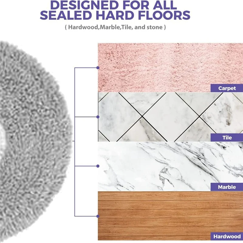 A74G-6 шт. накладка для швабры для Xiaomi X20/X20 Plus, запасные части для пылесоса, запасные подушечки для швабры