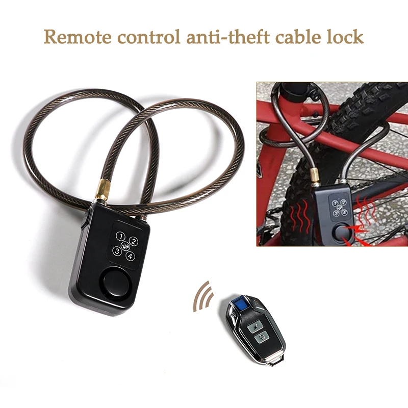 Smart Alarm Lock Anti-Theft Chain Lock for Bike Gate APP Control Blue Electric Door Llock High Quality Four-digit Passwords