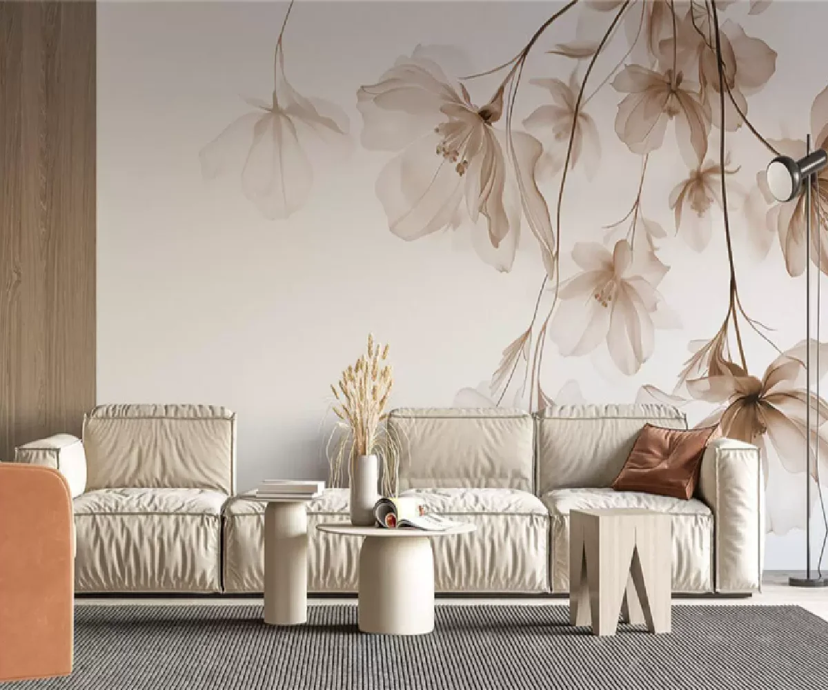 Customized Restaurant Romantic Flower Wallpaper Hotel Bedroom Flower Wallpaper Living Room Homestay Background Decoration Mural