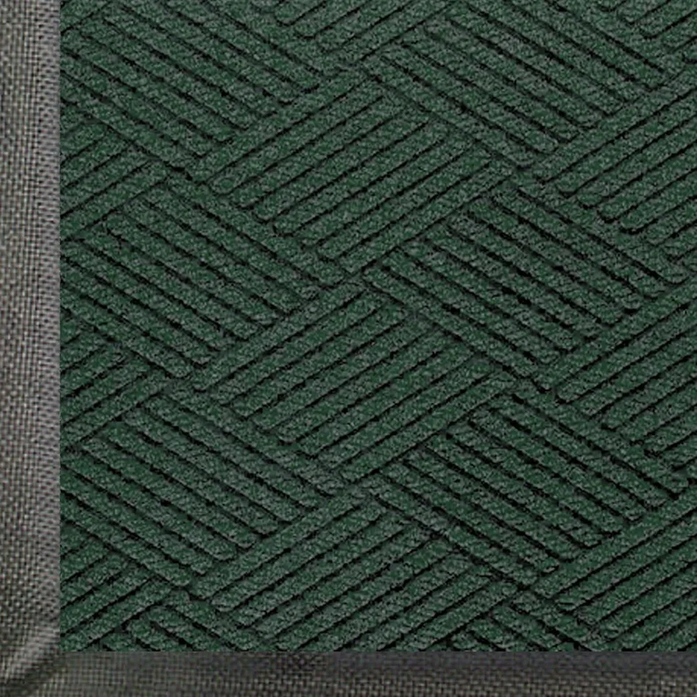 Commercial-Grade Entrance Mat with Diamond Pattern & Rubber Border | Indoor/Outdoor, Quick