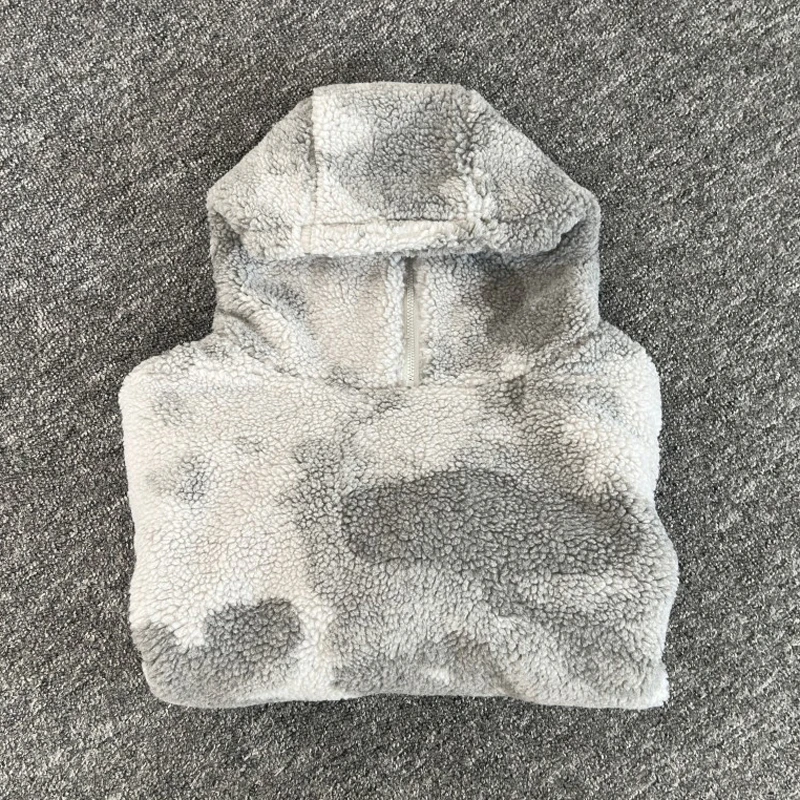 

European American Winter Lamb Wool Camouflage Clothing Men's Women's Street Casual Mertra Sweatshirt Warm Pullover Tops