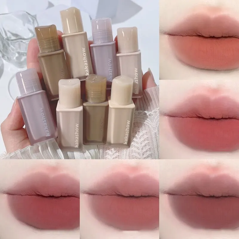 Matte Lip Glaze Nude Lipstick Matte Velvet Durable Gloss Velvet Liquid Lipstick Strong Makeup Red Waterproof Sexy