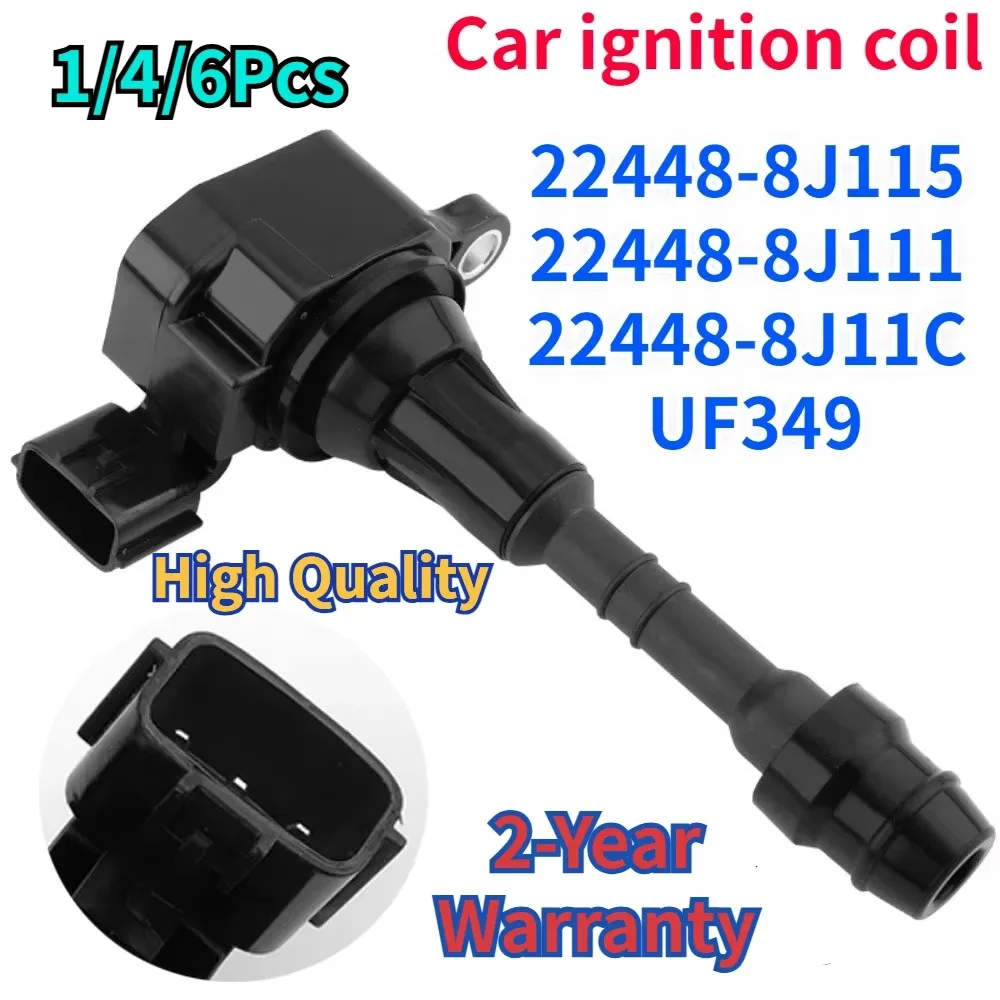 22448-8J115 UF349 Car Ignition Coil for Nissan Pathfinder Frontier Murano Altima Maxima Suzuki Infinity QX4 UF-349 22448-8J111