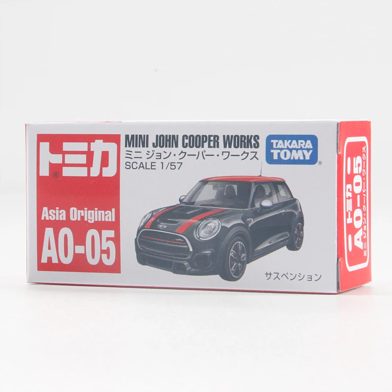 Takara Tomy Tomica AO-05 아시아 한정판 미니 쿠퍼 체중계 1/57, 미니어처 다이캐스트 합금 자동차 모델, 어린이 장난감 선물