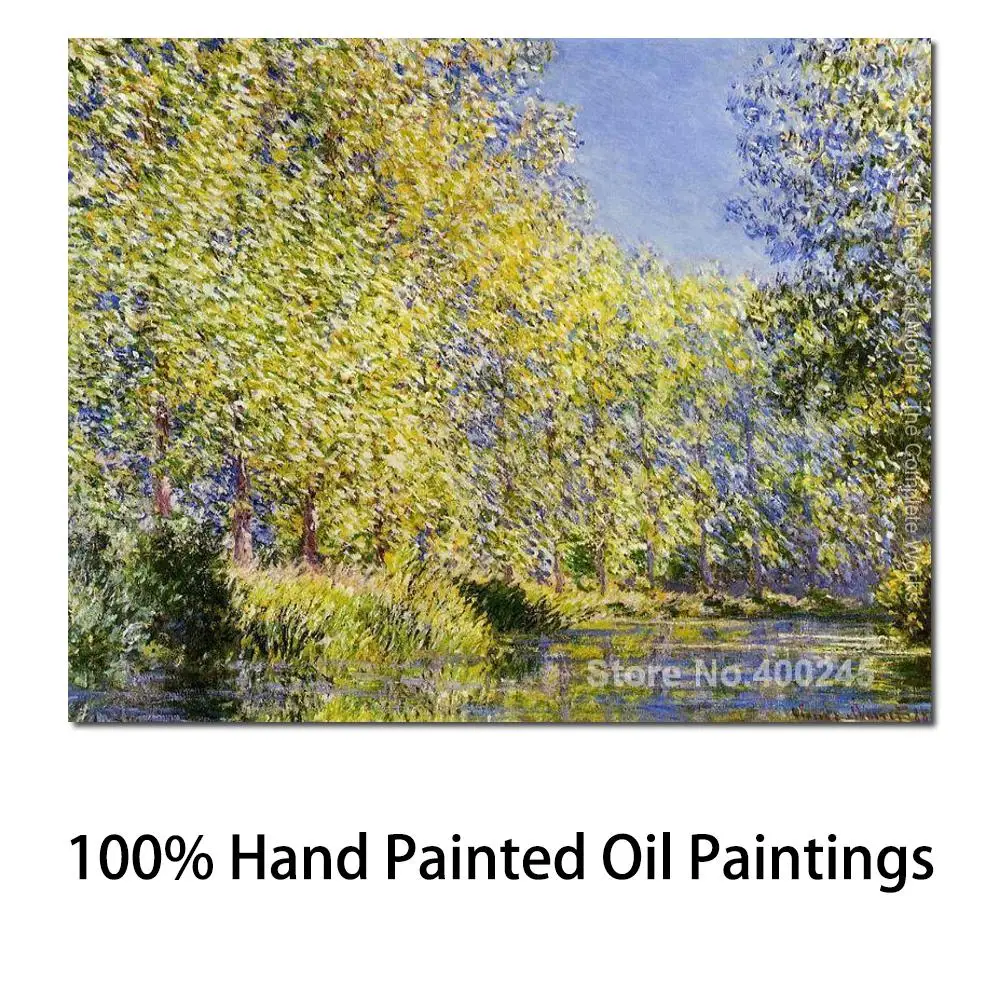 

Landscape Oil Painting Bend in The River Epte by Claude Monet Room Decor Hand Painted High Quality