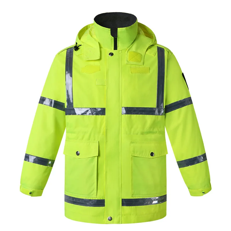 Anti-static raincoat security patrol construction site construction outdoor special safety jacket