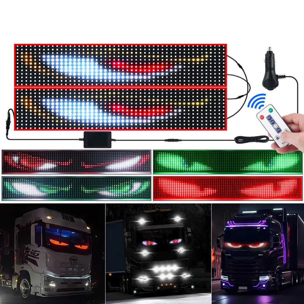 

LED Matrix Pixel Panel Truck Scrolling Bright Advertising LED Sign,Cigarette Lighter 24V Flexible LED Sign Remote Control
