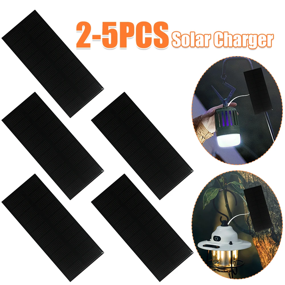 2-5PCS 0.6W 5V Mini Solar Panel USB Solar Panel Power Backup Solar Charging Panel for Camera Water Pump Small Accessories