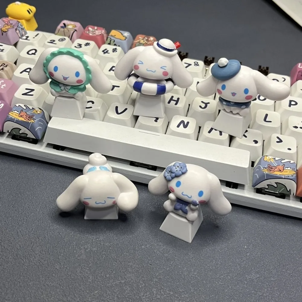 

New Sanrio anime DIY big ears Cinnamoroll personalized keycap cartoon mechanical keyboard ESC high-looking white dog keycap gift