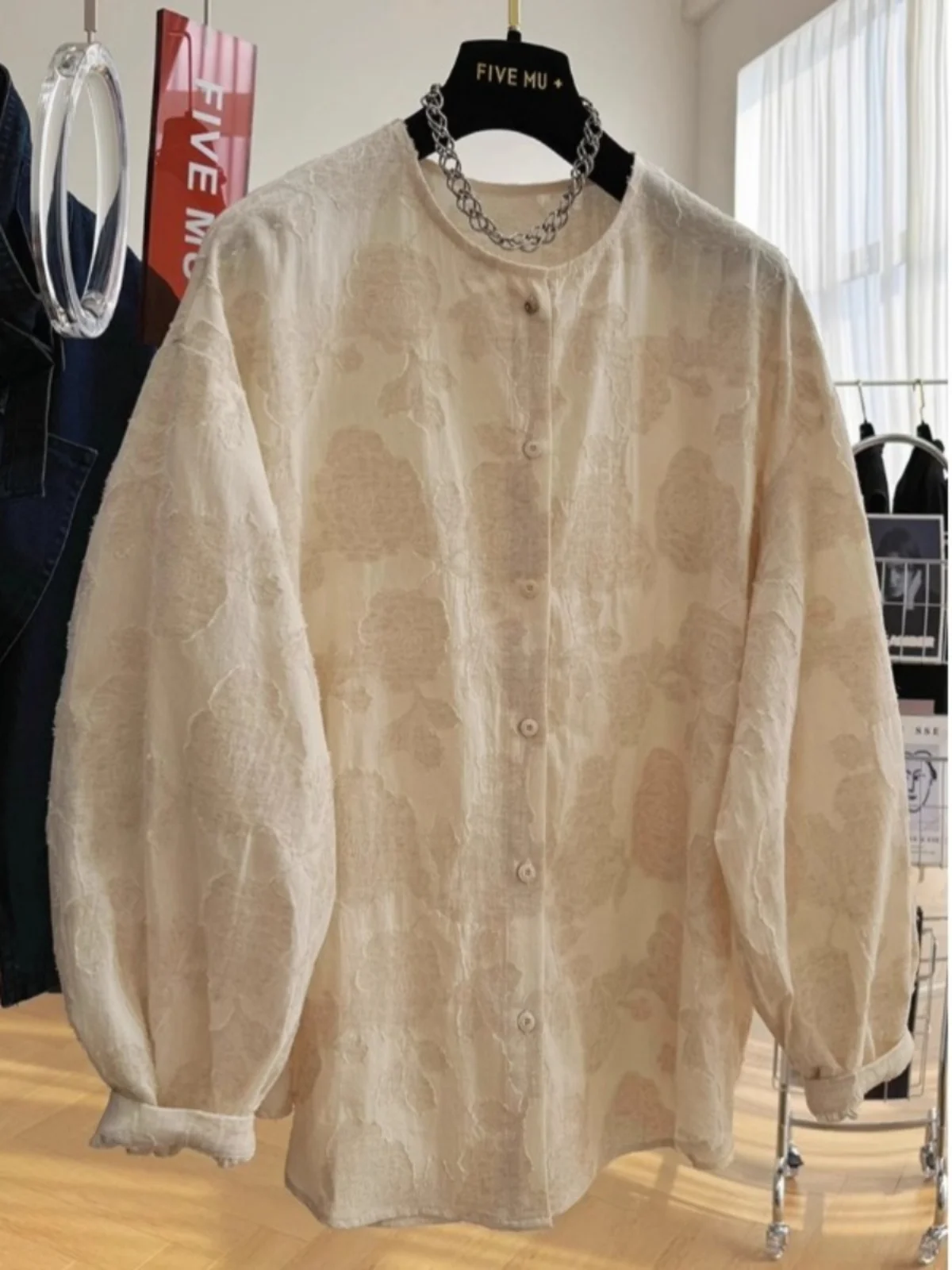 Nouveau chinois Sle broderie lourde femmes irt printemps été nouveau modèle conception européenne Sensation petit Cro crème solaire ouverte...