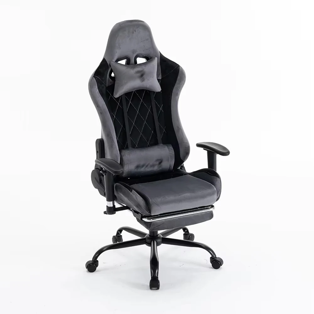 Esports Gaming Chair - # Zachte fluwelen ergonomische gamingstoel met
