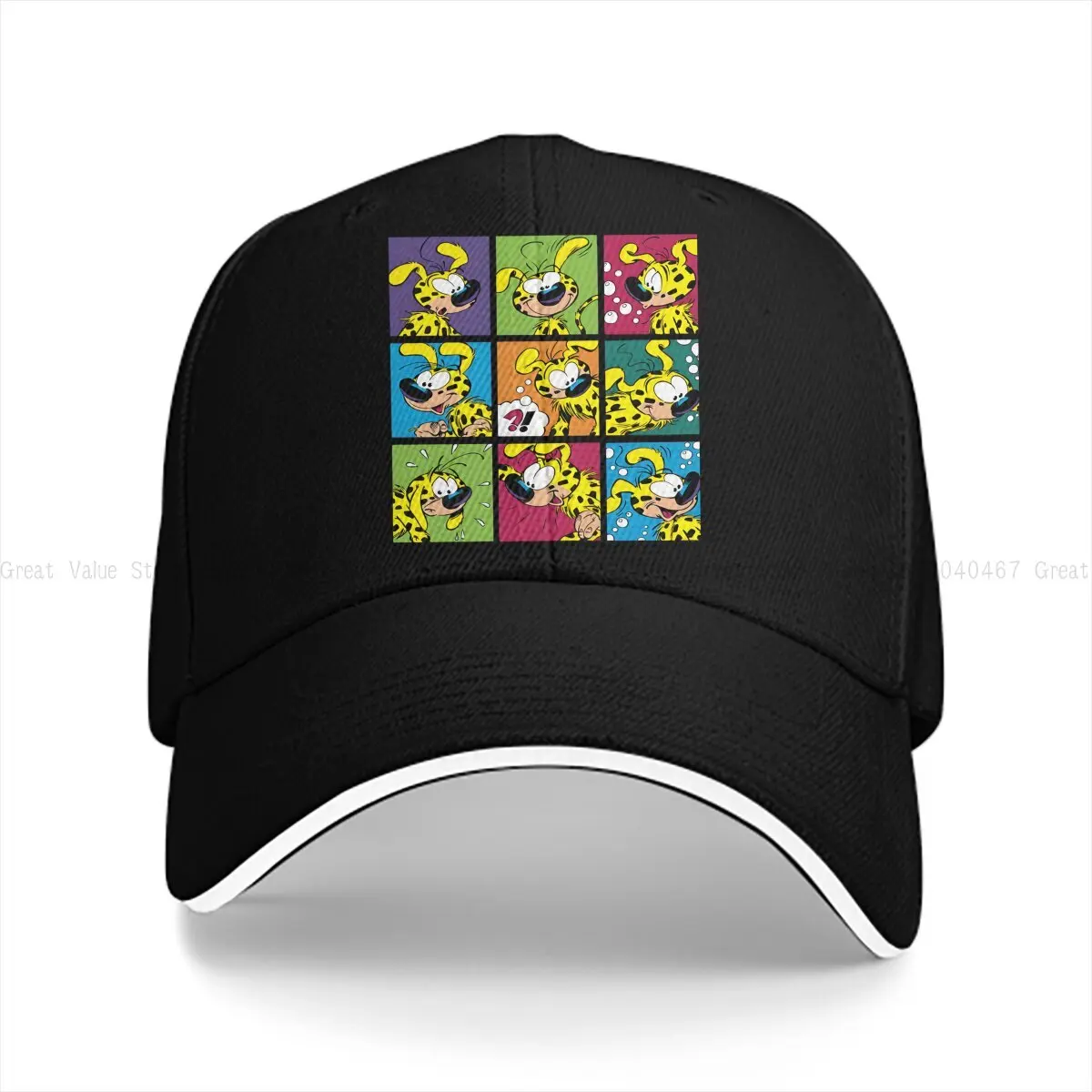 Washed Men's Baseball Cap Squares Trucker Snapback Caps Dad Hat Marsupilami Cartoon Golf Hats