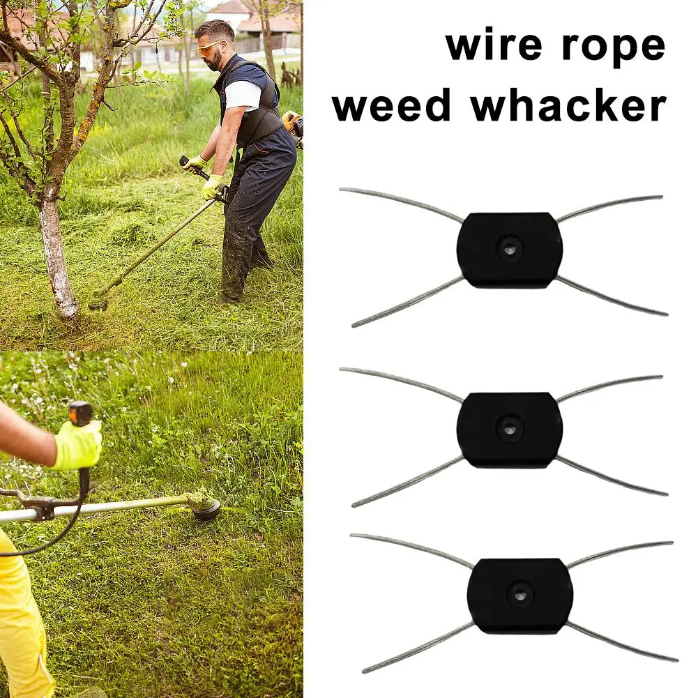 1/3pcs Wire Rope Weed Whacker Electric Weed Trimmer Replacement Steel Wire Line Universal Wire Rope Wacker Attachment