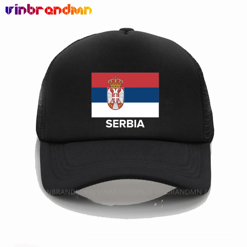 Serbia Flag Design Baseball Caps Summer Casual Caps Serbia National Emblem Retro Fashion Sun Visor Hats Snapback Adjustable Caps