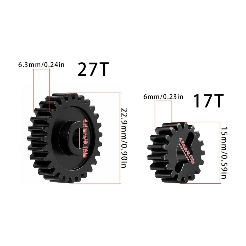 MACH-Metal Upgrade Middle Rear Gearbox Gear Set For MN 1/12 For MN128 For MN86 G500 RC Car-Enhanced Durability& Performance