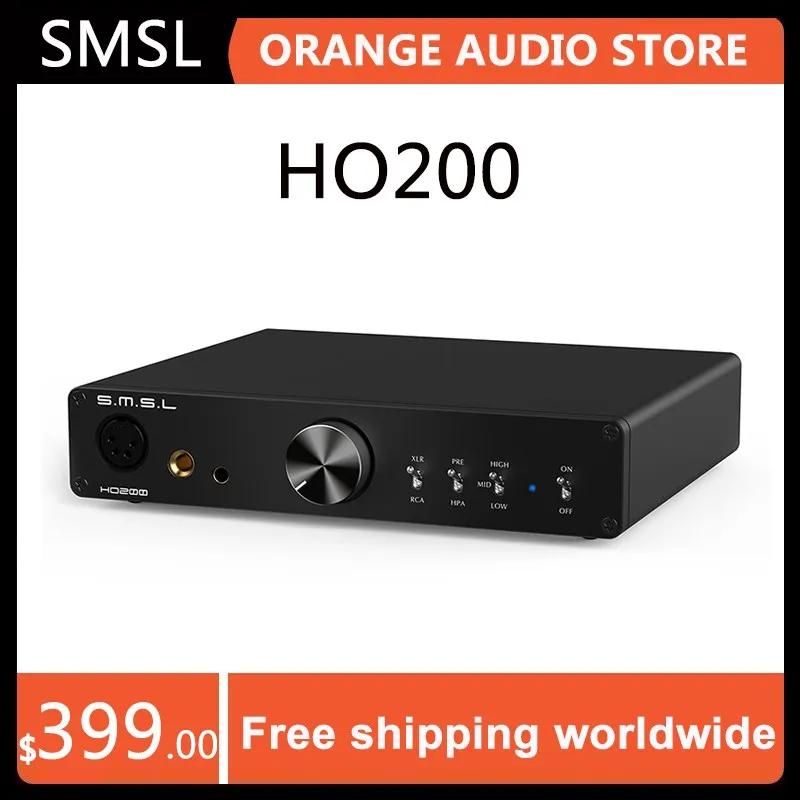 

SMSL HO200 HiRes headphone amplifier 16ohm 6W/32ohm 3W RCA PRE output for Hi-End pre amp XLR balanced 4.4 balanced 6.35mm output