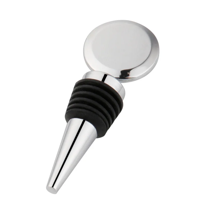 Imagem -02 - Custom Alloy Metal Wine Bottle Stopper Sublimação Blanks para Hotel Casa Bar Use 32*90 mm 60 Pcs Lot