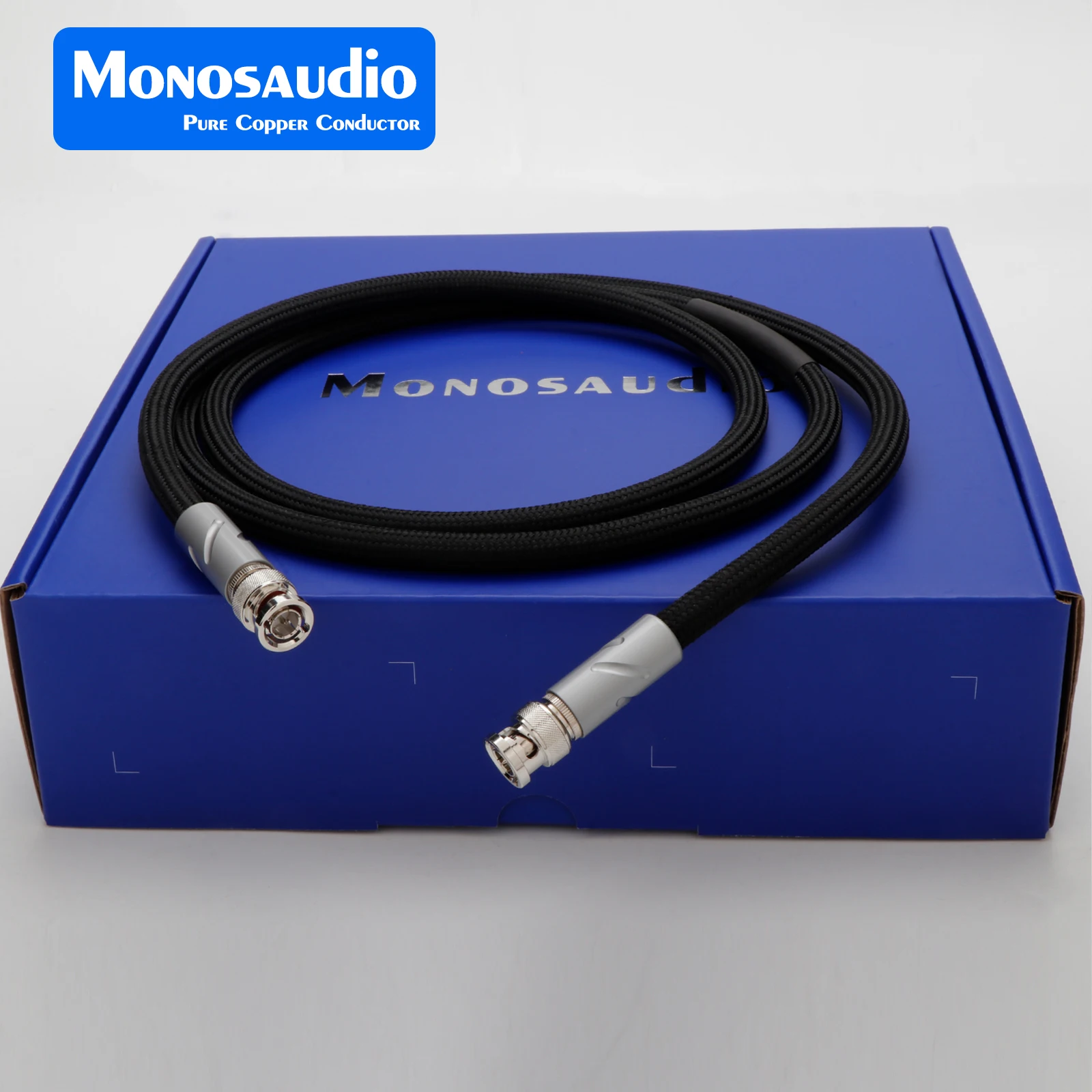 Monosaudio PS75B5R Pure Silver BNC Digital Coaxial CableRadio Adapter Cable  HD Video Cable  for RF Video Camera SDI Camcorder