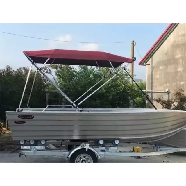 1pcs Bow Bimini Top Boat Cover, PU Coating Canopy Canvas Sun Shade with Aluminium Alloy Frame Pontoon Boat