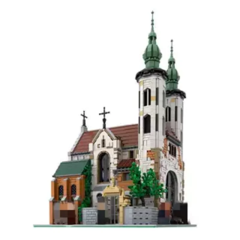 

MOC Building Modular City Street Scene Church DIY Assembly Toy Building Block Set Model Children's Birthday Gift 124447