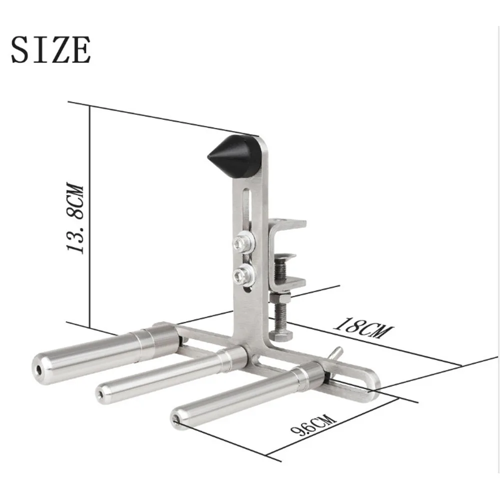 Adjustable Support Bars Wind Instrument Repair Tool with Rust resistant Steel Bracket and Compact Silver Design