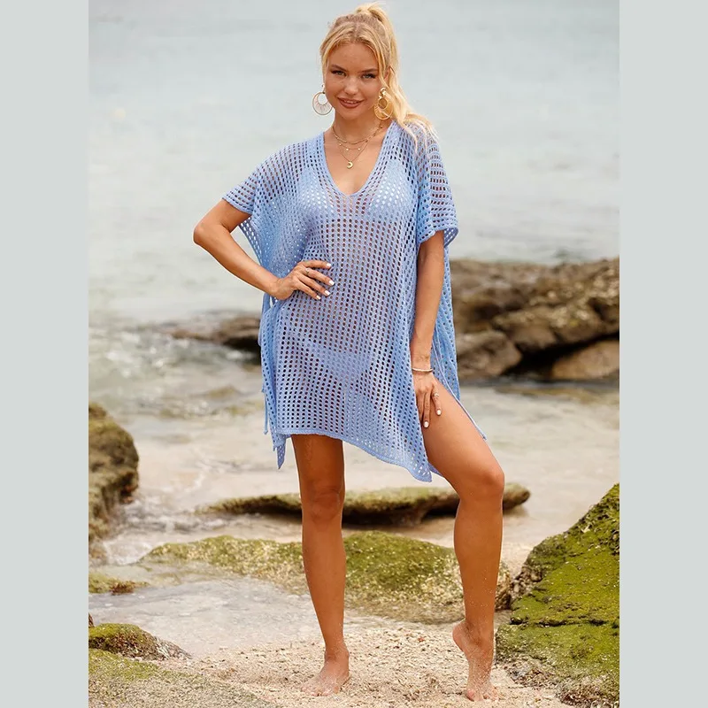 Women's Beach Bikini Cover-Up Summer New Women's Sexy Openwork Beach Skirt Dress