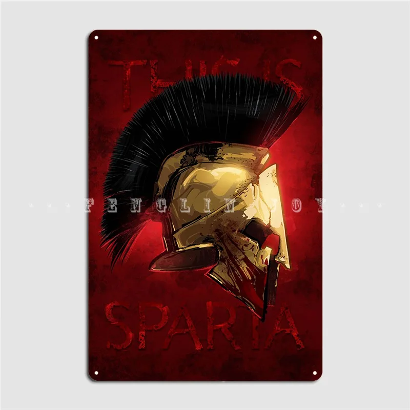 This Is Sparta 300 Metal Sign Cinema Kitchen Kitchen Classic Plates Tin Sign Poster