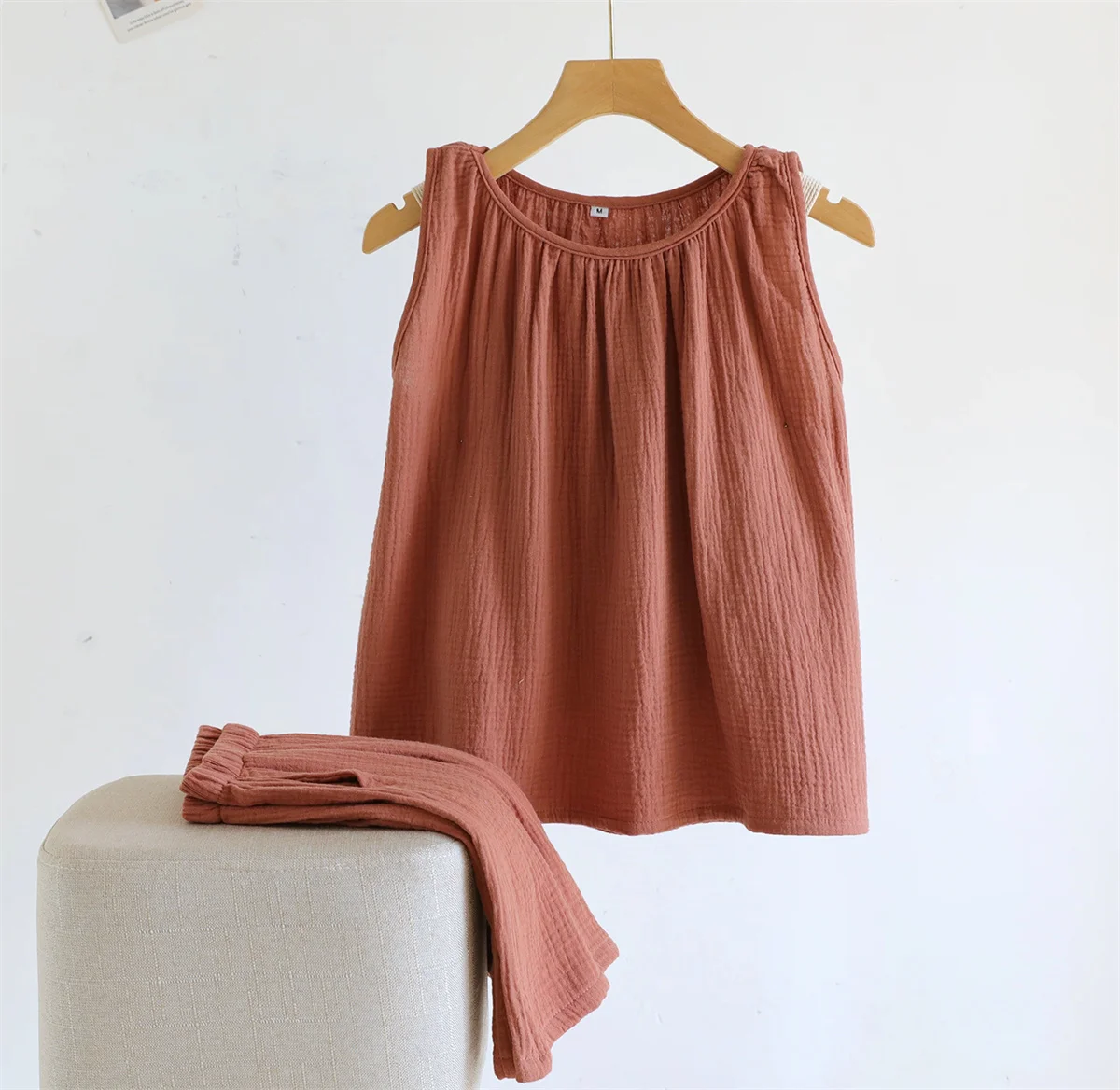 Camiseta feminina plus size de verão, sem mangas, algodão, linho, casual, solta, para praia, oversized, cor sólida, blusa camis