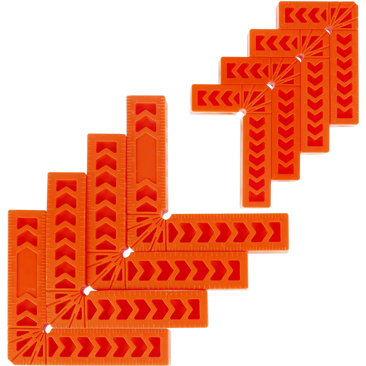 

8 pcs 4-inch/3-inch 90 degree woodworking positioning square right angle clamp durable and reusable fixed right angle clamp