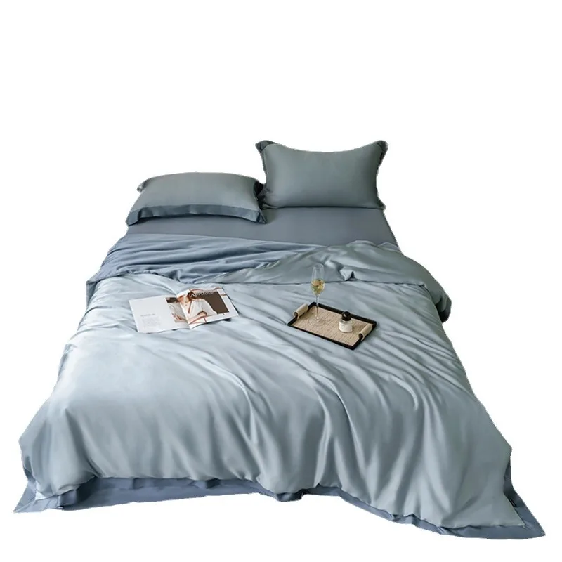 A-class LF level 100 thread Austrian Lanjing four piece cool silk nude sleeping duvet cover