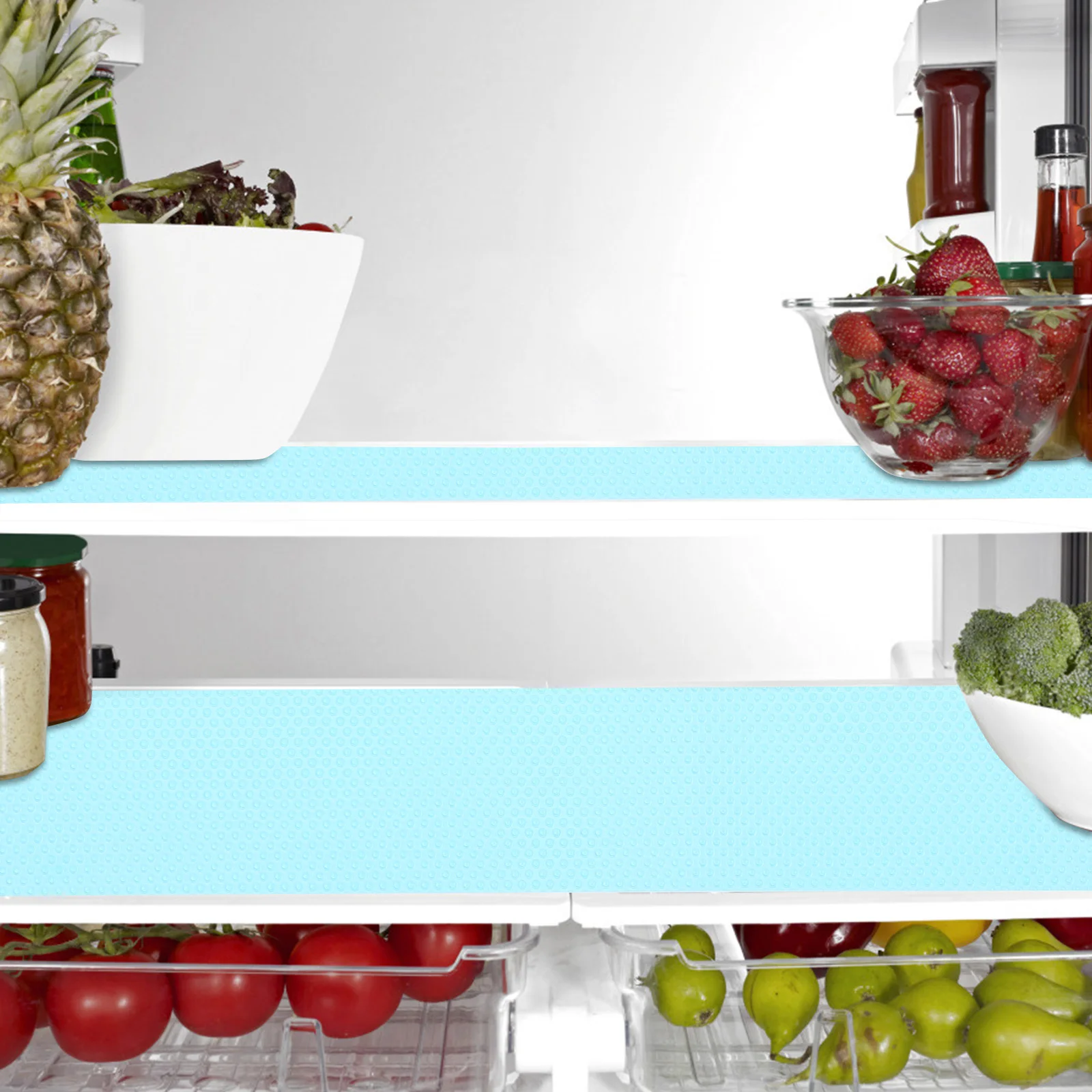 

8 Pcs Non-slip Mat Refrigerator Shelf Mats Oil-proof Eva Drawer Fridge Cabinet Anti-skid