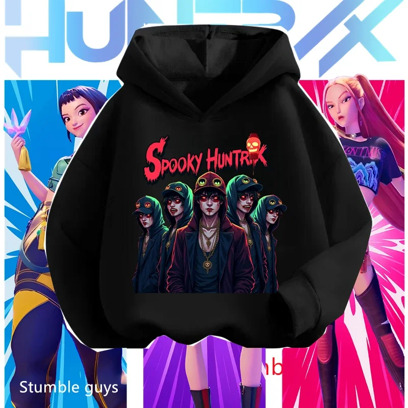 

Kpop Demon Hunters Boys Kids Tracksuit Halloween Sweatshirt Soft Warm Stylish Anime Print Cozy Pullover​