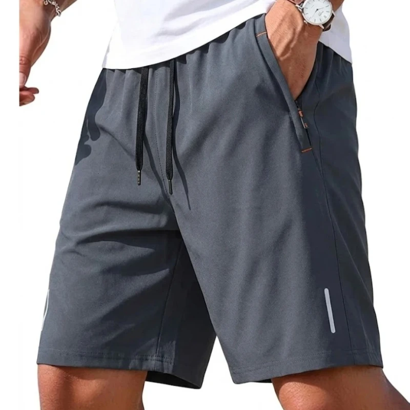 Man Quick Dry Running Shorts Summer Athletic Short Trousers Zipper Pocket Gym Man Casual Hiking Shorts Man Plus Size Baggy Pants