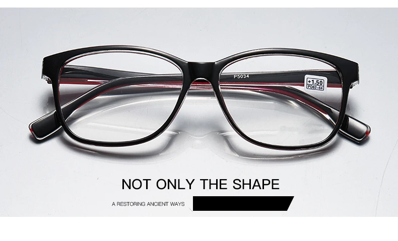 Vintage Frauen Lesebrille Mode Kunststoff Presbyopie Für Männer Computer Brillen Mit Lesen Hyperopie + 1,0 + 2,0 + 3,0 + 4,0 – Detail 5