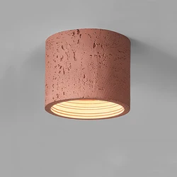 Wabi Sabi-Foco de techo antideslumbrante, luz Led de superficie Beige japonesa, color gris nórdico, para pasillo y dormitorio