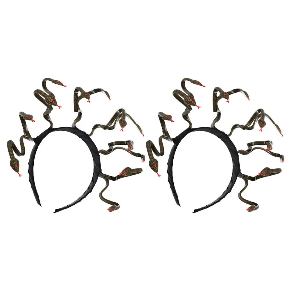 

Medusa Snake Headb Halloween Headpiece Costume Accessory Scary Crown Faux Snake Women Cosplay Party Decorations Headwear