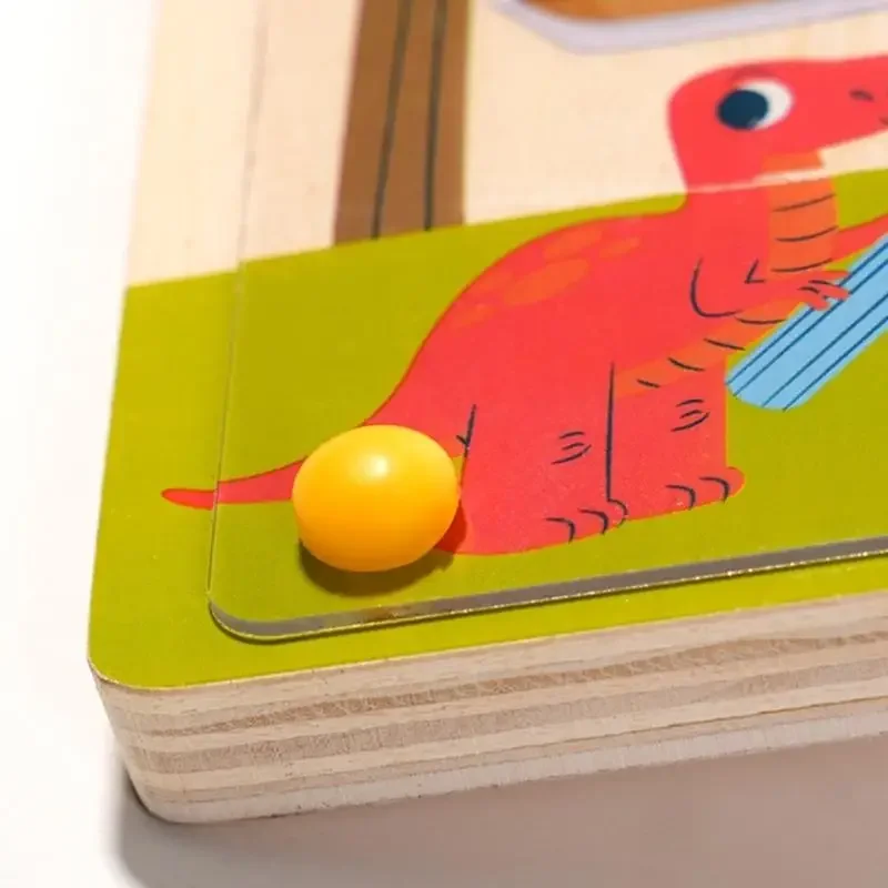 Colorful Wooden Puzzle Beads Maze Toy For Kids Fine Motor Skills And Color Recognition Educational Board 15UB