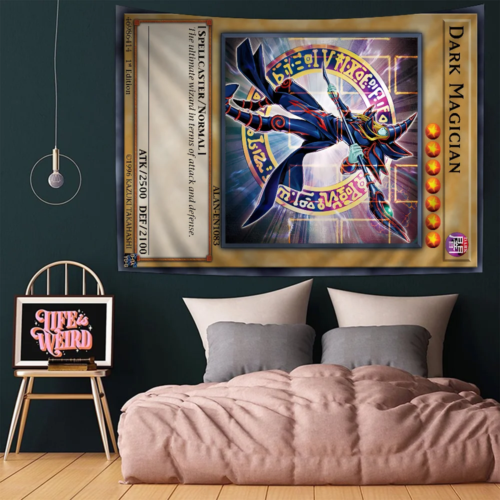 Cartoon Anime Yu-Gi-Oh MONSTER CARD Hippie Wall Hanging Tapestries Bohemian Wall Tapestries Mandala INS Home Decor