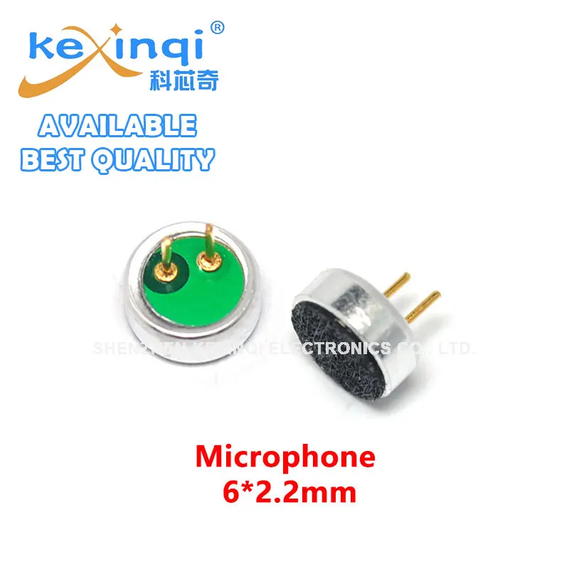 20Pcs/lot 6*2.2mm 6x2.2 Microphone Capacitive Electret  MP3 Microphone Pickup MIC