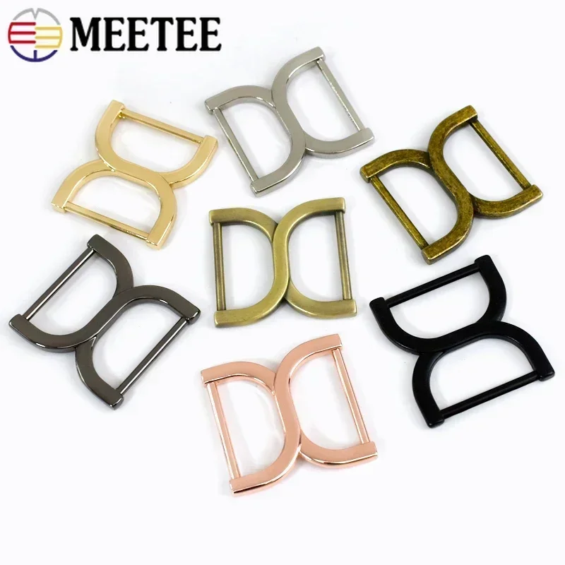 5/10/20Pcs Meetee 25mm Square Bag Buckles Shoes Garment Belt Buckle Clasp Handbag Strap Adjuster Snap Hooks DIY Accessories