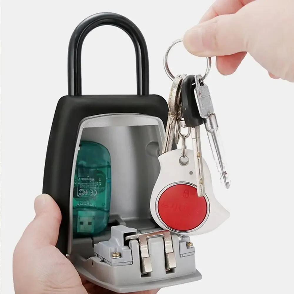 All Metal Structure Wall Mount Key Storage Box Mechanical Coded Lock Free Code Reset Mechanical Code Key Holder
