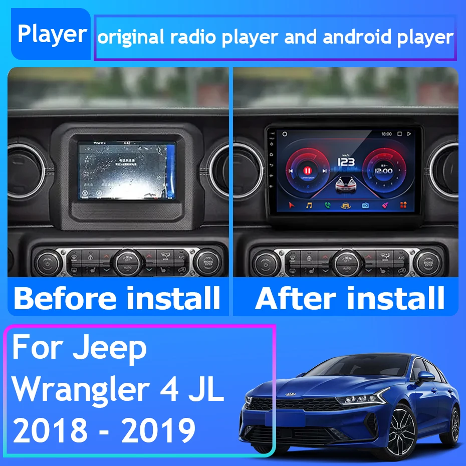 

For Jeep Wrangler 4 JL 2018 2019 Car Radio Carplay GPS Navigation Stereo Android Auto Multimedia Player No 2din DVD 5G