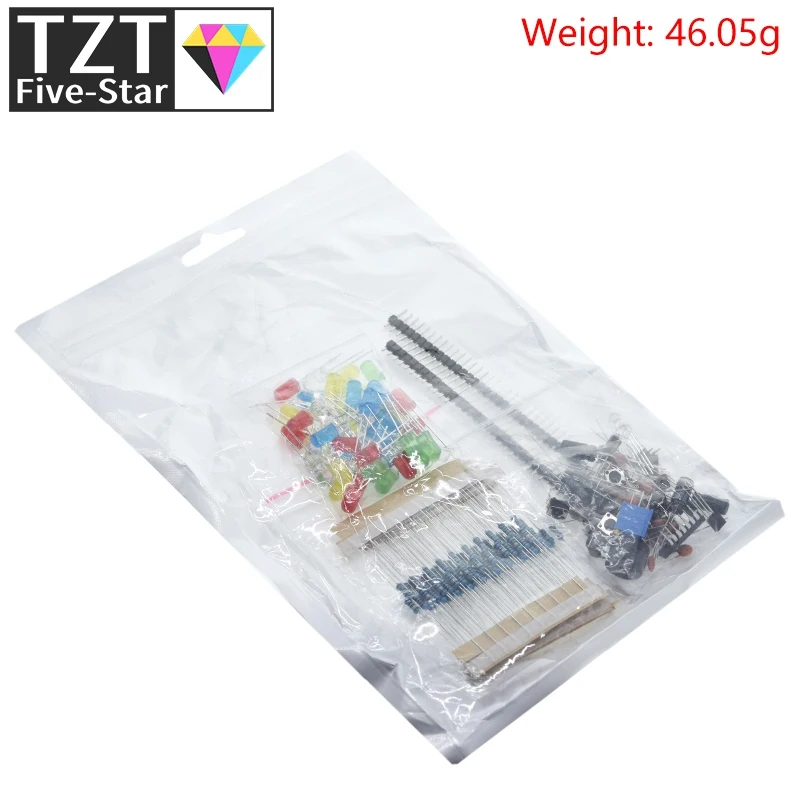 New Electronics Components Basic Starter Kit for Arduino UNO MEGA2560 Raspberry Pi with LED Buzzer Capacitor Resistor