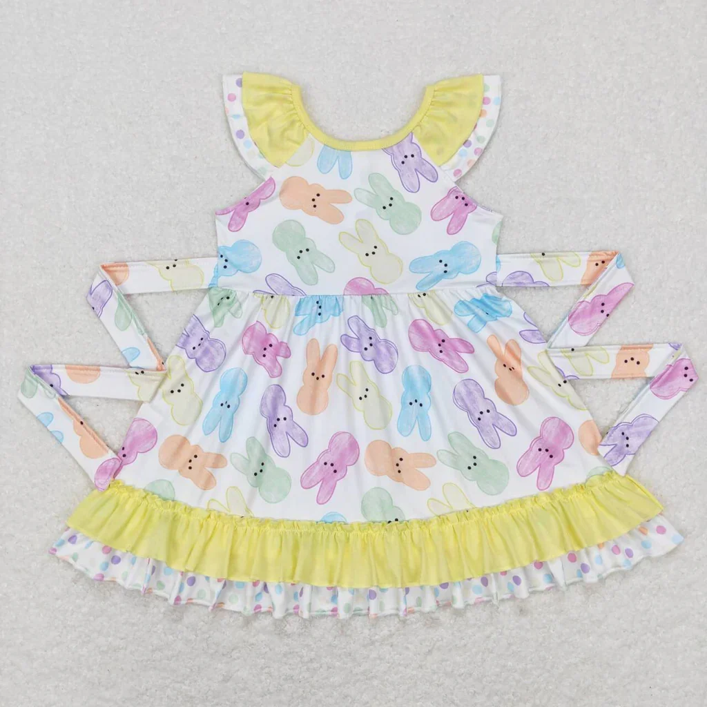 Easter Bunny Yellow Girl's Dress