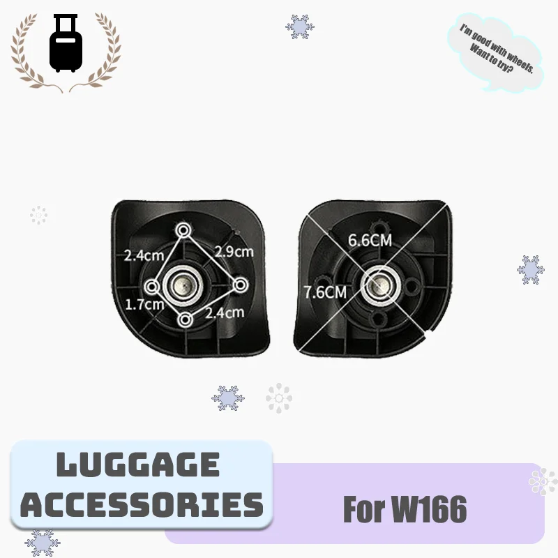 For W-166 Luggage Compartment Wheel Accessories — Silent 360° Rolling Impact-Resistant Luggage Wheel Fittings