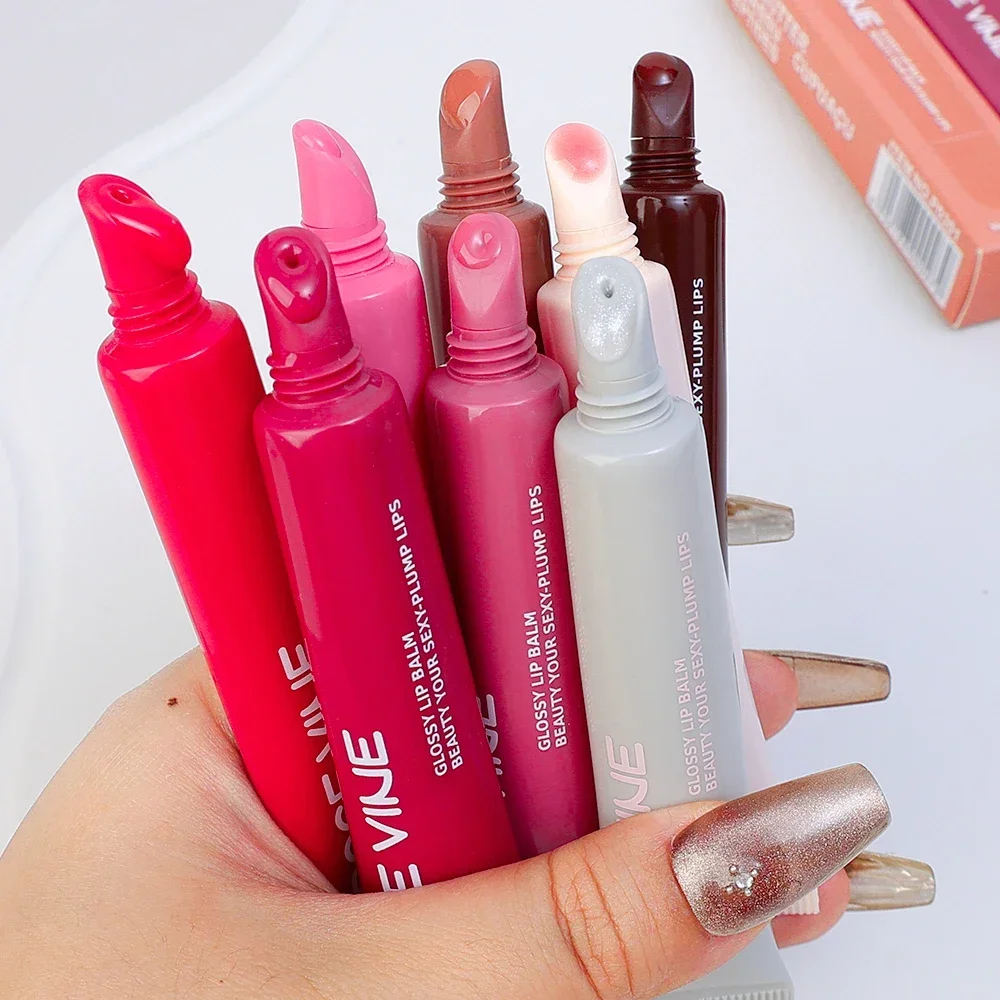 Glow Plumping Lip Oil idratante Glitter Mirror Nude Lip Gloss Lasting Nourish Shimmer Liquid Lipstick Lips Makeup Cosmetics